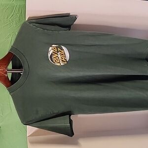 Santa Cruz, Small, Green T-shirt, Skateboard, Ocean Wave